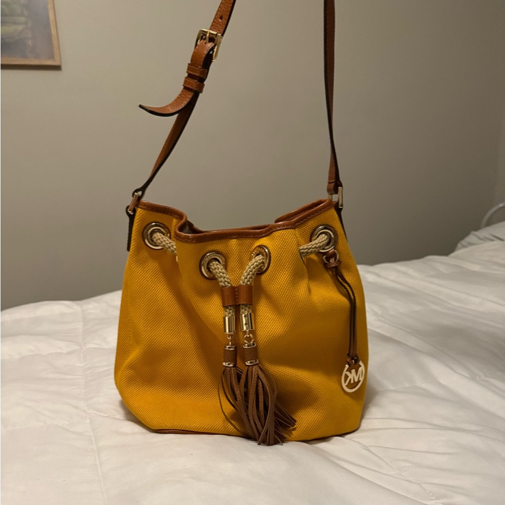 Micheal Kors drawstring handbag.